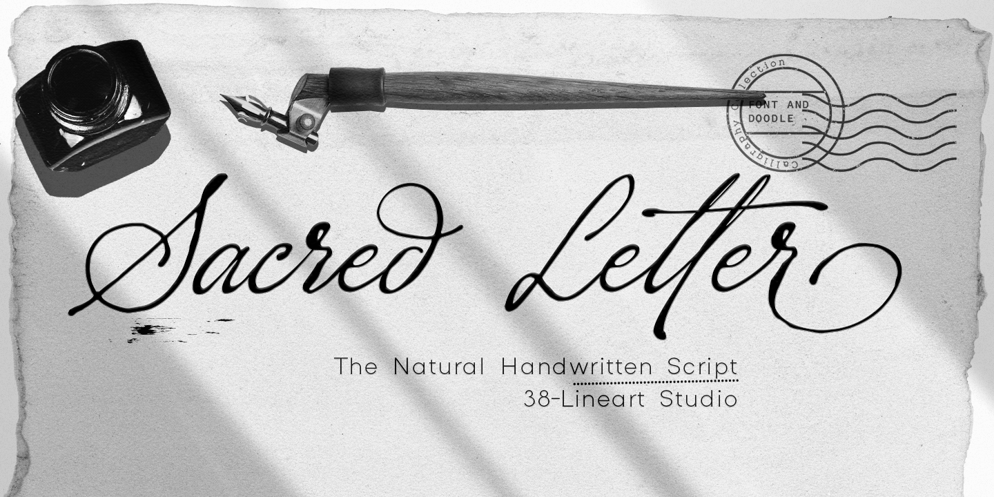 Beispiel einer Sacred Letter Regular-Schriftart